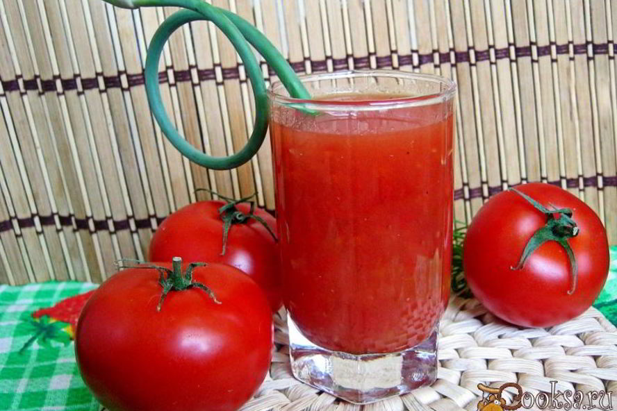 Рецепт томатного сока с мякотью