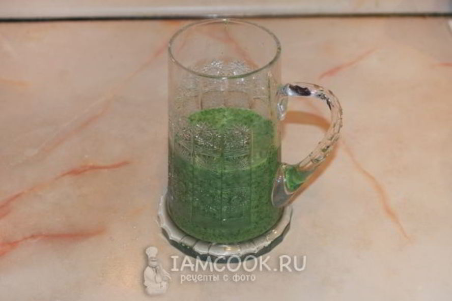 Рецепт зеленого коктейля из шпината
