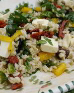 Греческий рисовый салат