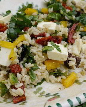 Греческий рисовый салат