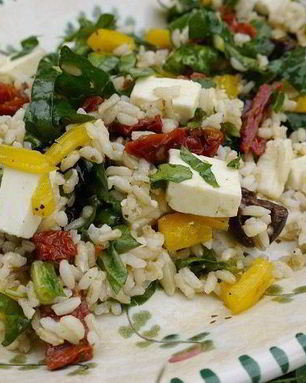 Греческий рисовый салат