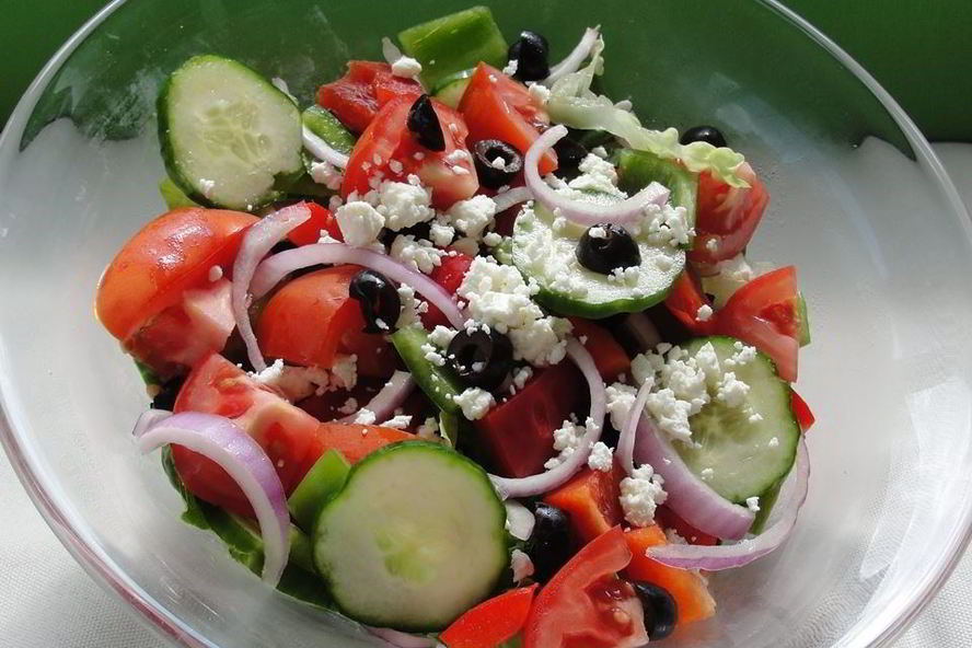 Рецепт греческого салата с брынзой