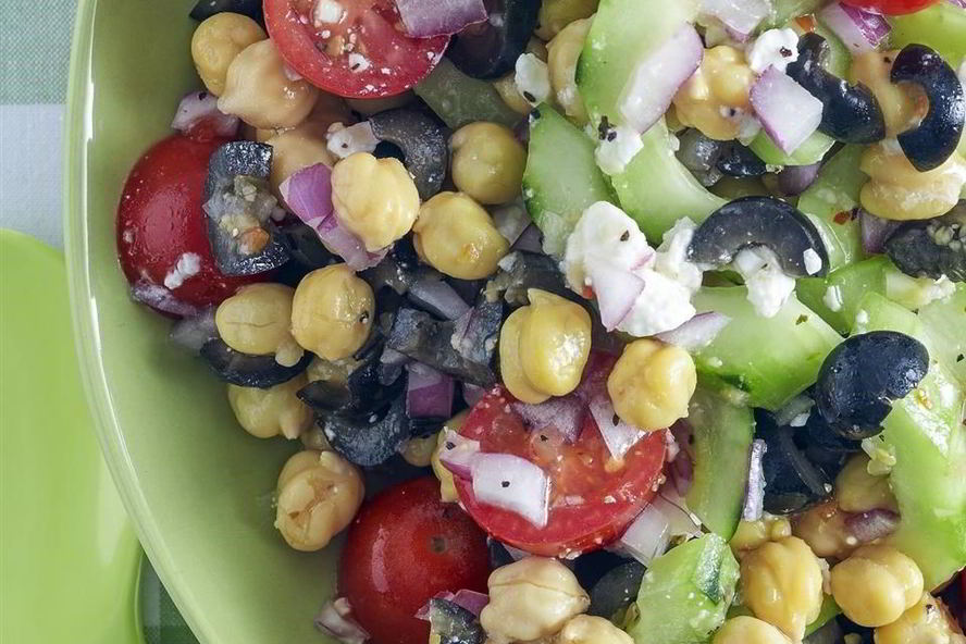 Рецепт греческого салата с фасолью