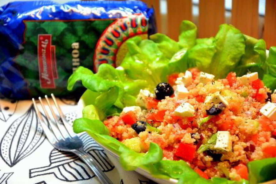 Рецепт греческого салата с киноа