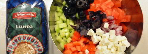 греческий салат с киноа. Шаг 5