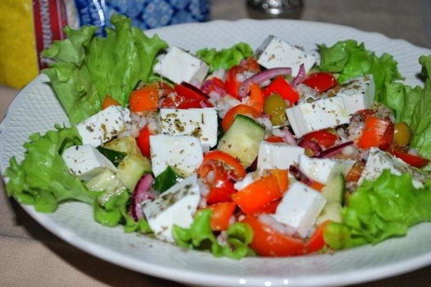 Рецепт греческого салата с перловкой
