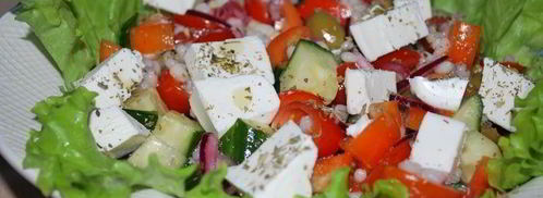 греческий салат с перловкой. Шаг 7