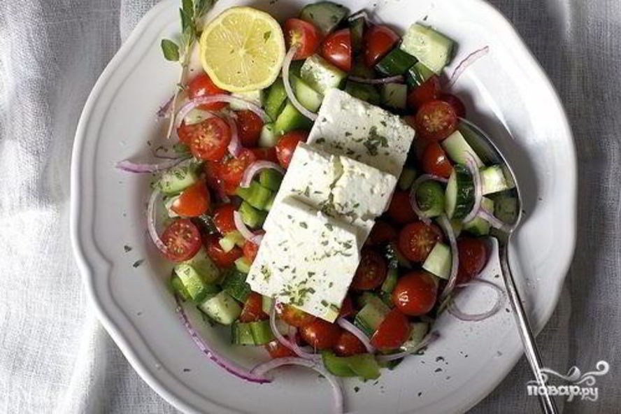 Рецепт греческого салата с соевым соусом