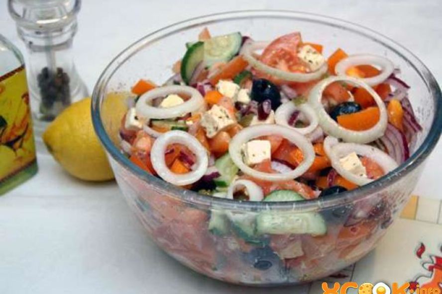 Рецепт греческого салата с сыром фета