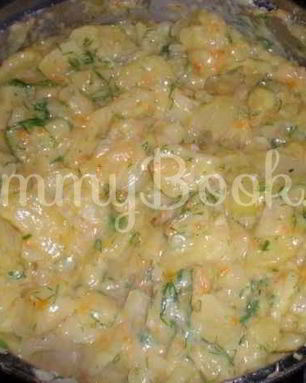 Картофель в майонезе с ананасами и салатик Свекла с сыром