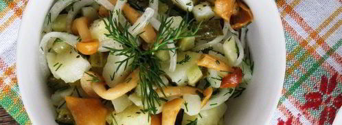 картофельный салат с грибами и маринованным луком. Шаг 6
