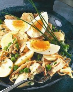 Картофельный салат с консервированным тунцом