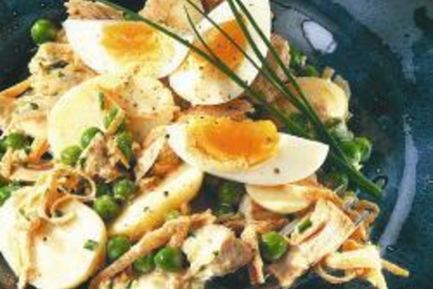 Рецепт картофельного салата с консервированным тунцом