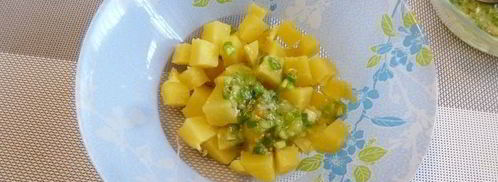 картофельный салат с копченой курицей. Шаг 3