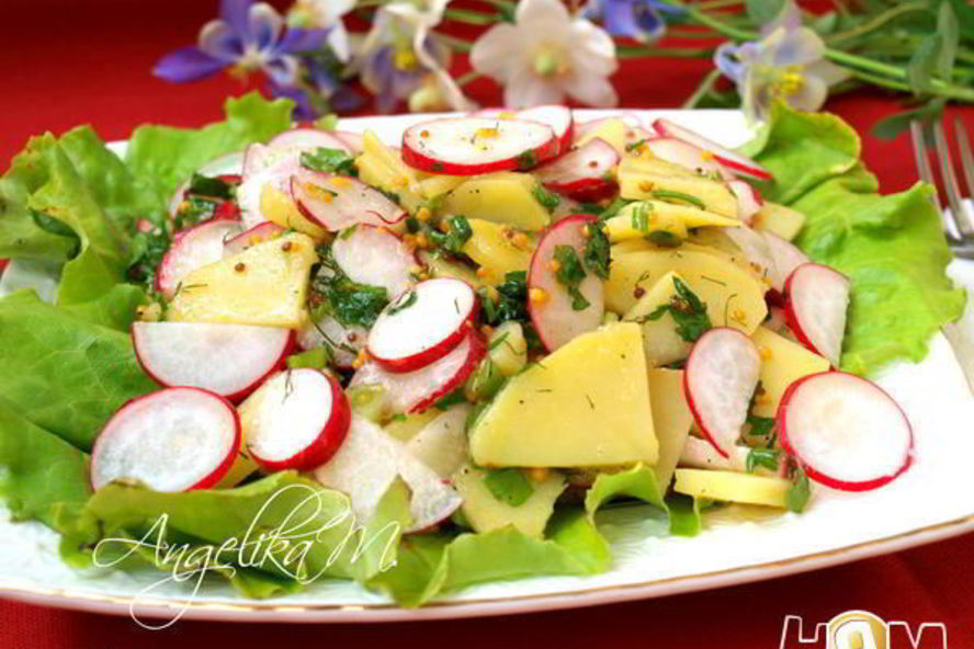 Рецепт картофельного салата с редисом