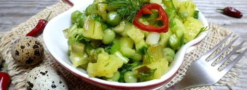 салат из картофеля и огурцов. Шаг 7