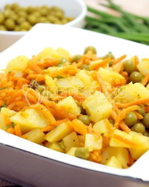 Салат из картофеля с морковью по-корейски