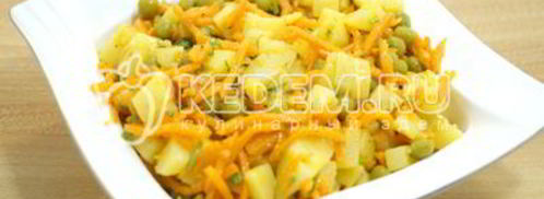 салат из картофеля с морковью по-корейски. Шаг 8