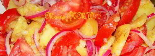 салат картофельный с помидорами. Шаг 5