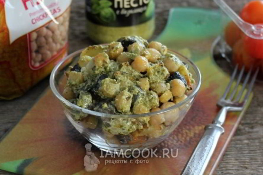 Рецепт салата с картофелем и нутом