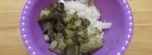 салат с картофелем и соленьями. Шаг 4