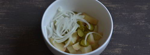 салат с картофелем и зеленым горошком. Шаг 4