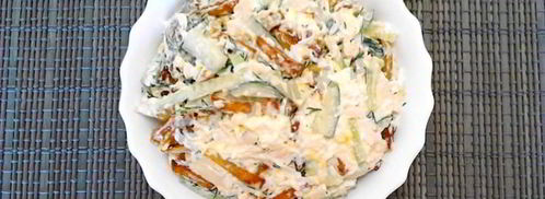 салат с картошкой фри и курицей. Шаг 12