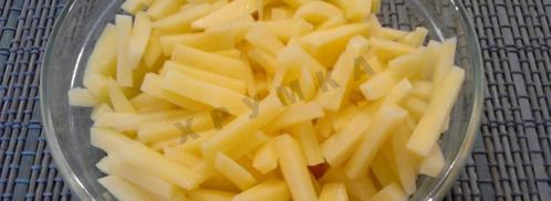 салат с картошкой фри и курицей. Шаг 4