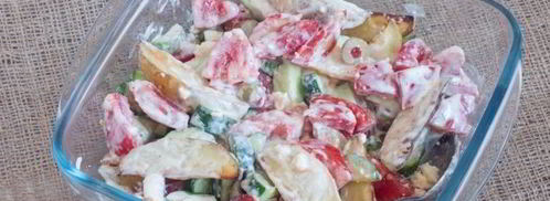 салат с запеченным картофелем. Шаг 11