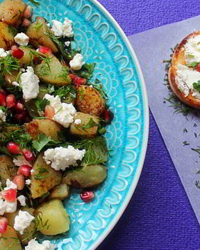 Теплый салат с картофелем