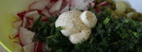 весенний картофельный салат. Шаг 4