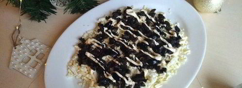 новогодний салат собачья лапка. Шаг 6