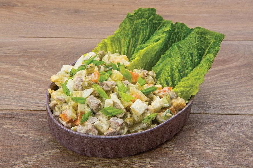 Рецепт новогоднего советского оливье с говядиной