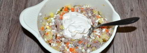 оливье с индейкой — самый вкусный. Шаг 10