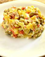 Оливье с кальмарами