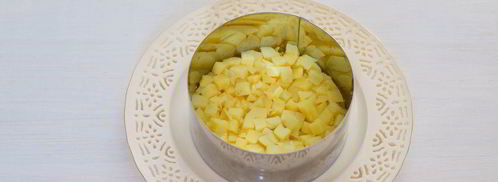 оливье с семгой. Шаг 5