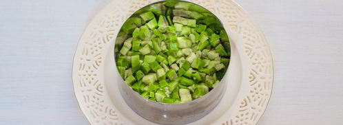 оливье с семгой. Шаг 6