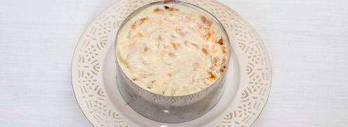 оливье с семгой. Шаг 10