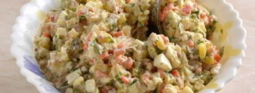 оливье с тунцом. Шаг 7