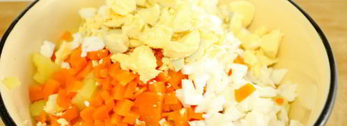 оливье вегетарианский. Шаг 8