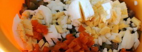 салат оливье с говядиной. Шаг 3