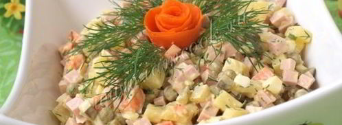 салат оливье с колбасой. Шаг 13