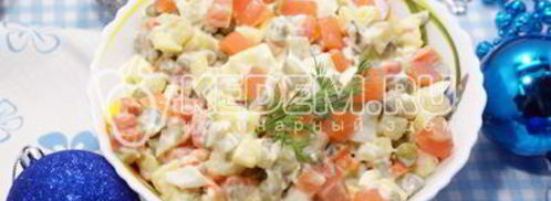 салат оливье с семгой. Шаг 7