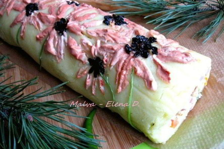 Рецепт салата-рулета оливье