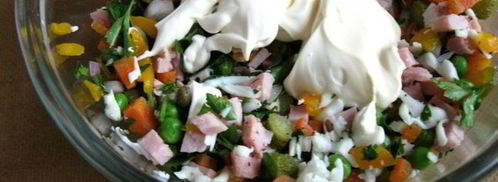 салат-рулет оливье. Шаг 6