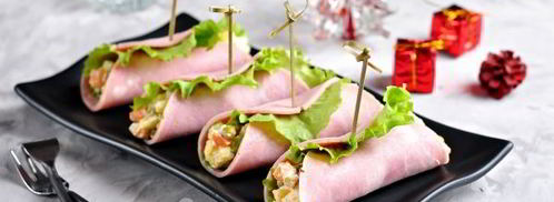 салат-закуска оливье в ветчине. Шаг 16