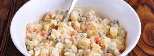 салат-закуска оливье в ветчине. Шаг 9