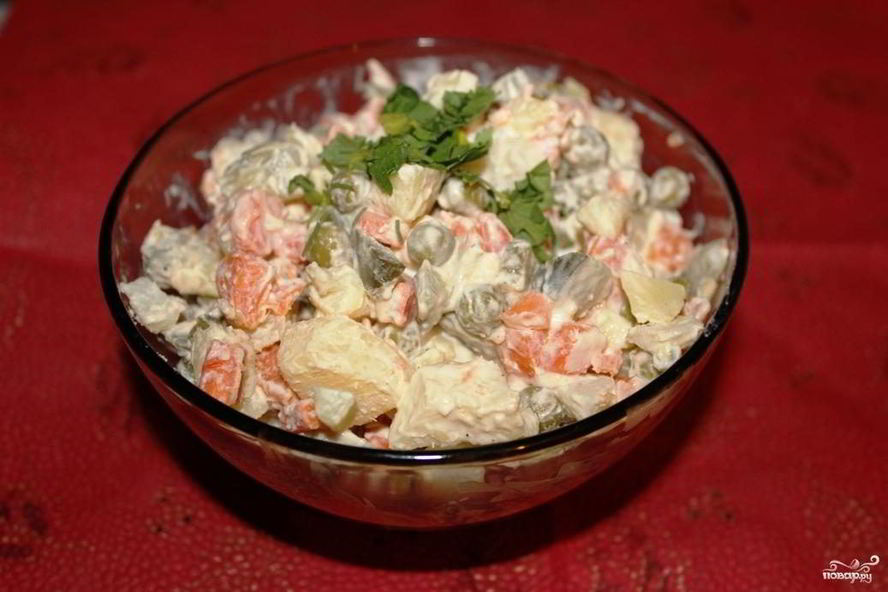 Рецепт вегетарианского оливье