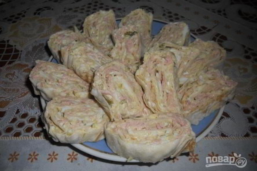 Рецепт закуски оливье-рулет