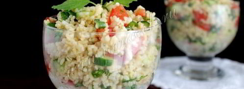 салат из булгура с помидорами и огурцом. Шаг 8